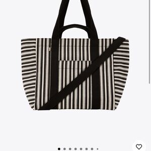 BEIS - the vacation tote in black stripe - NWT